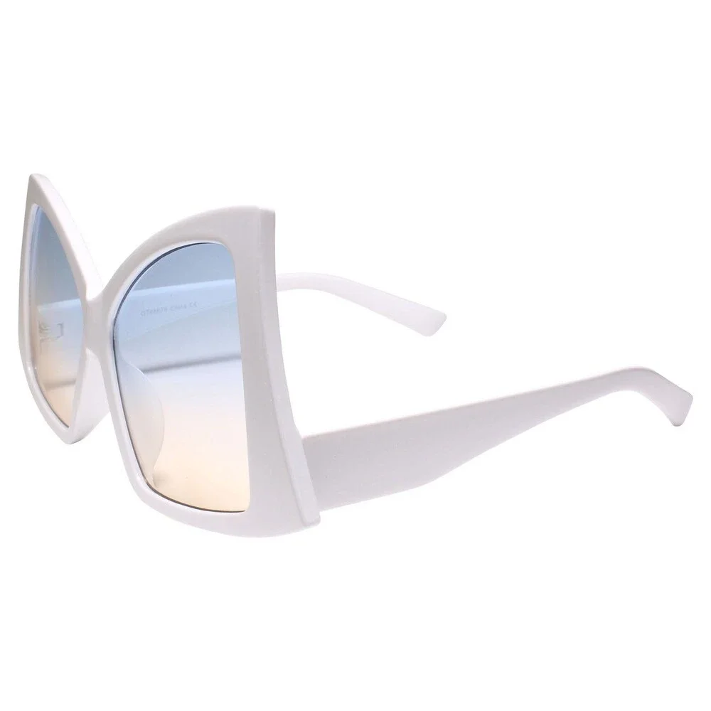 Gorgeous Elegant Fancy Upscale Fashionable Oversized Womens White Sunglasses